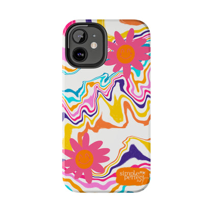 Groovy Happy Face Flowers Phone Case