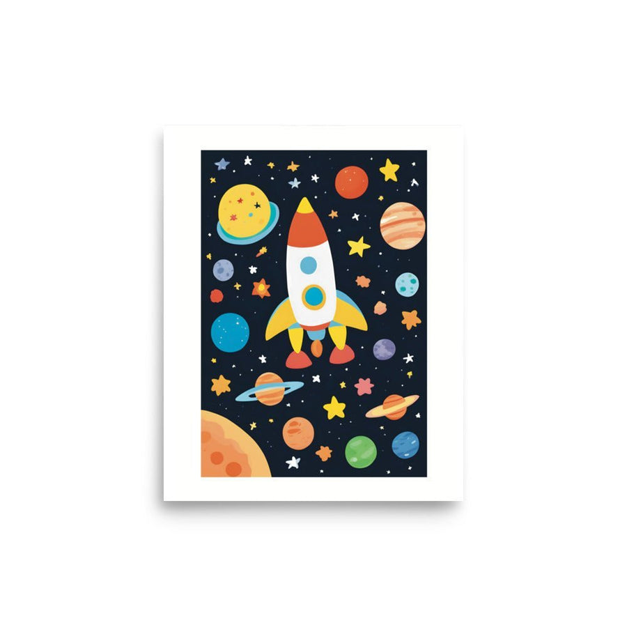 A Rocket Spaceship Out of this World Art 8x 10
