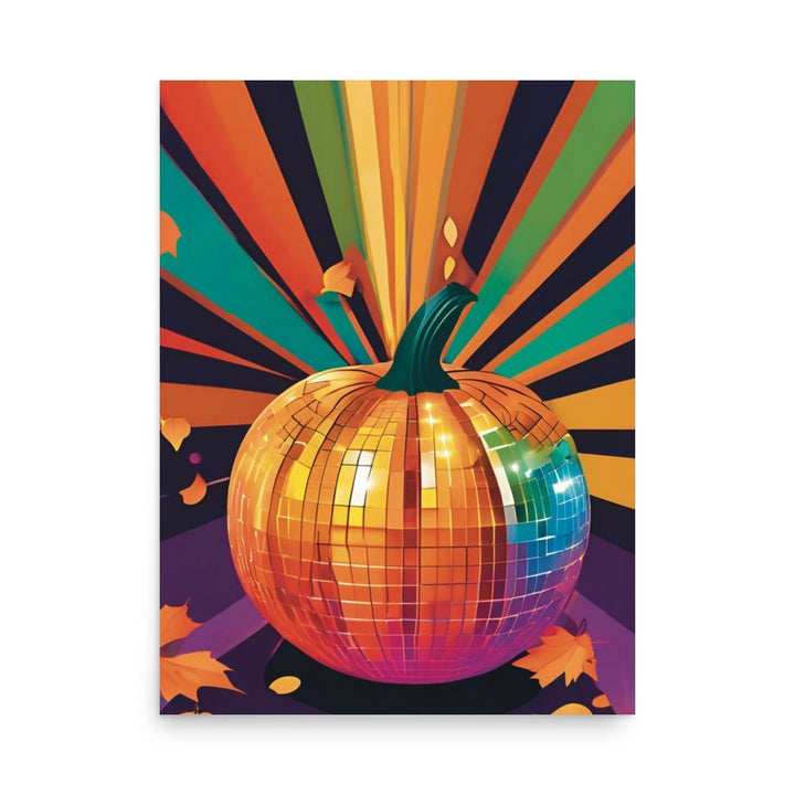 Disco Pumpkin Art print 18 x 24