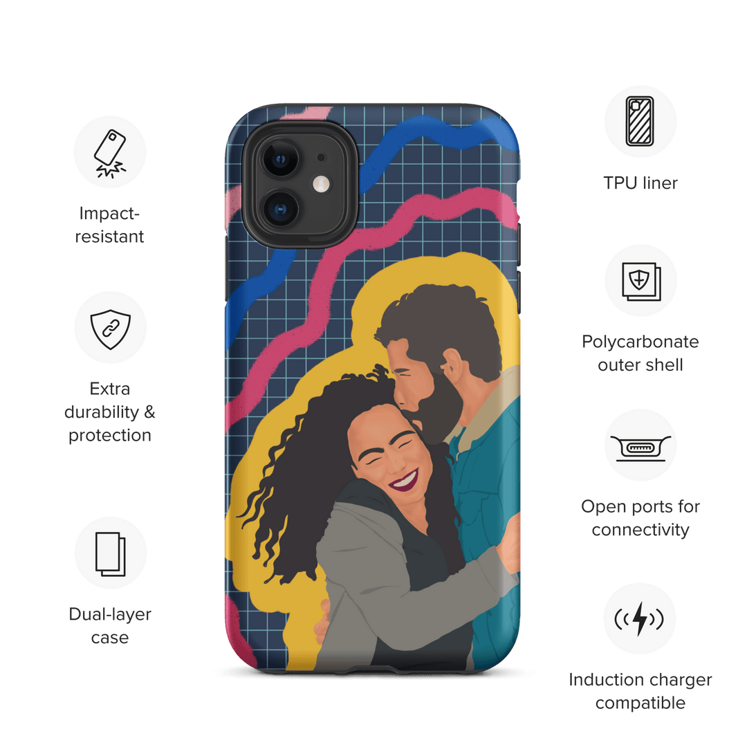 Custom Couple Portrait Phone Case - Hard & Durable