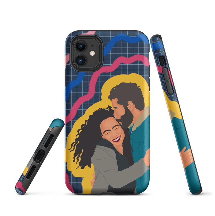 Custom Couple Portrait Phone Case - Hard & Durable