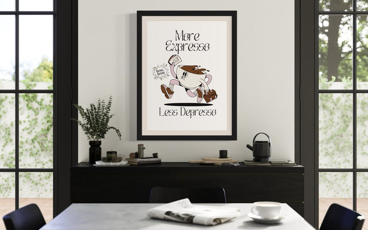 More Expresso Less Depresso Art Print