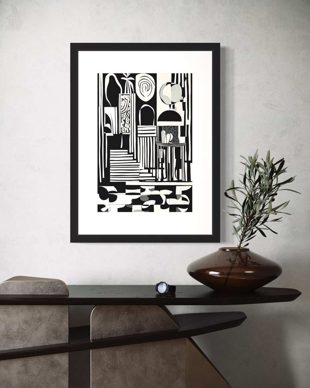 A Walk in Black and White Art Print