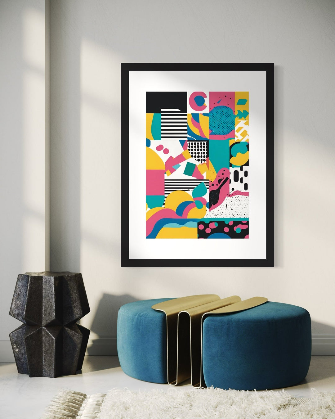 Abstract Funky Summer Colors Poster