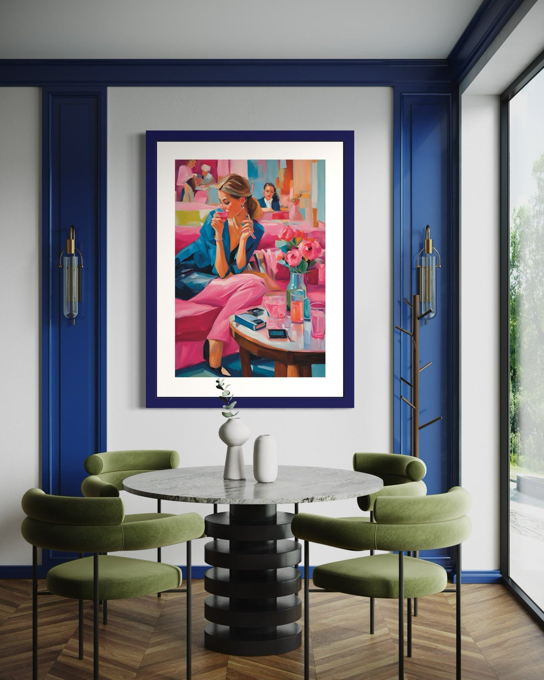 After Hour Preppy Girl Art Print