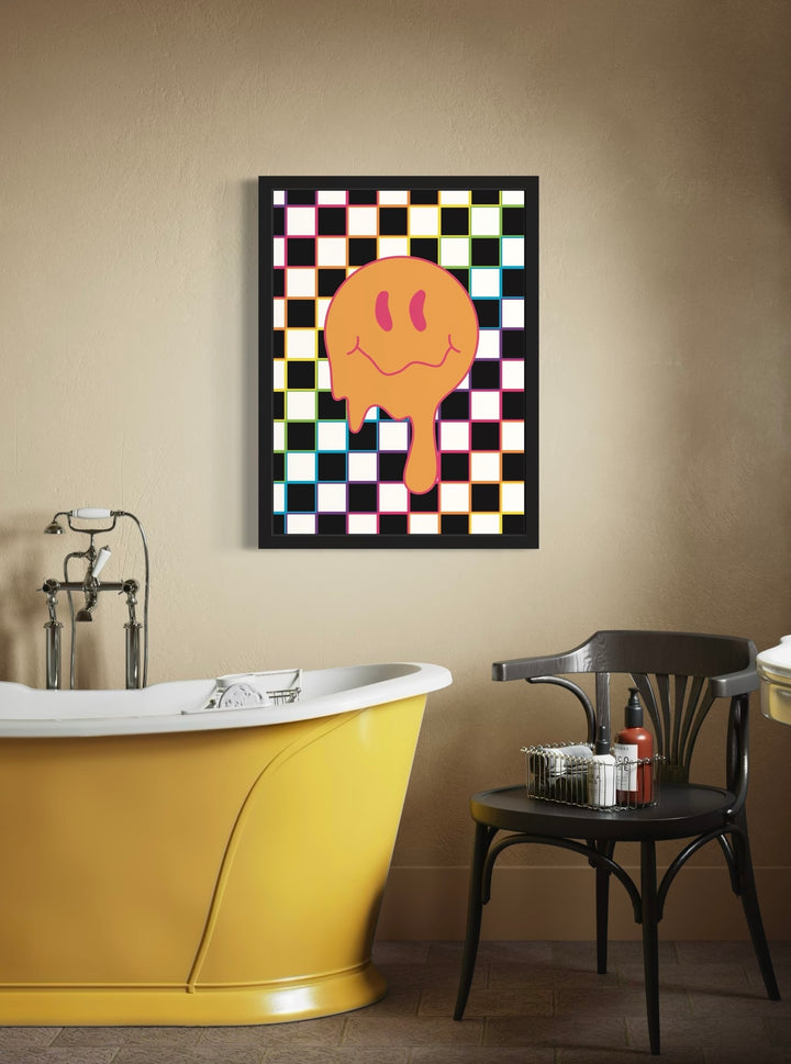 Melted, Checkered & Happy Art Print