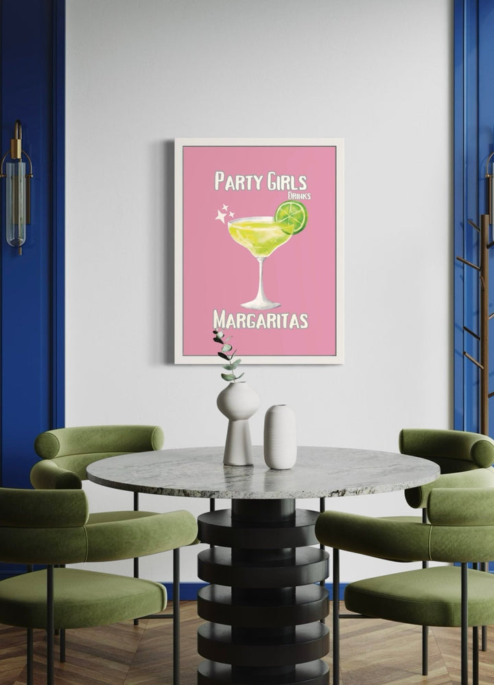 Party Girls Drink Margaritas Art Print