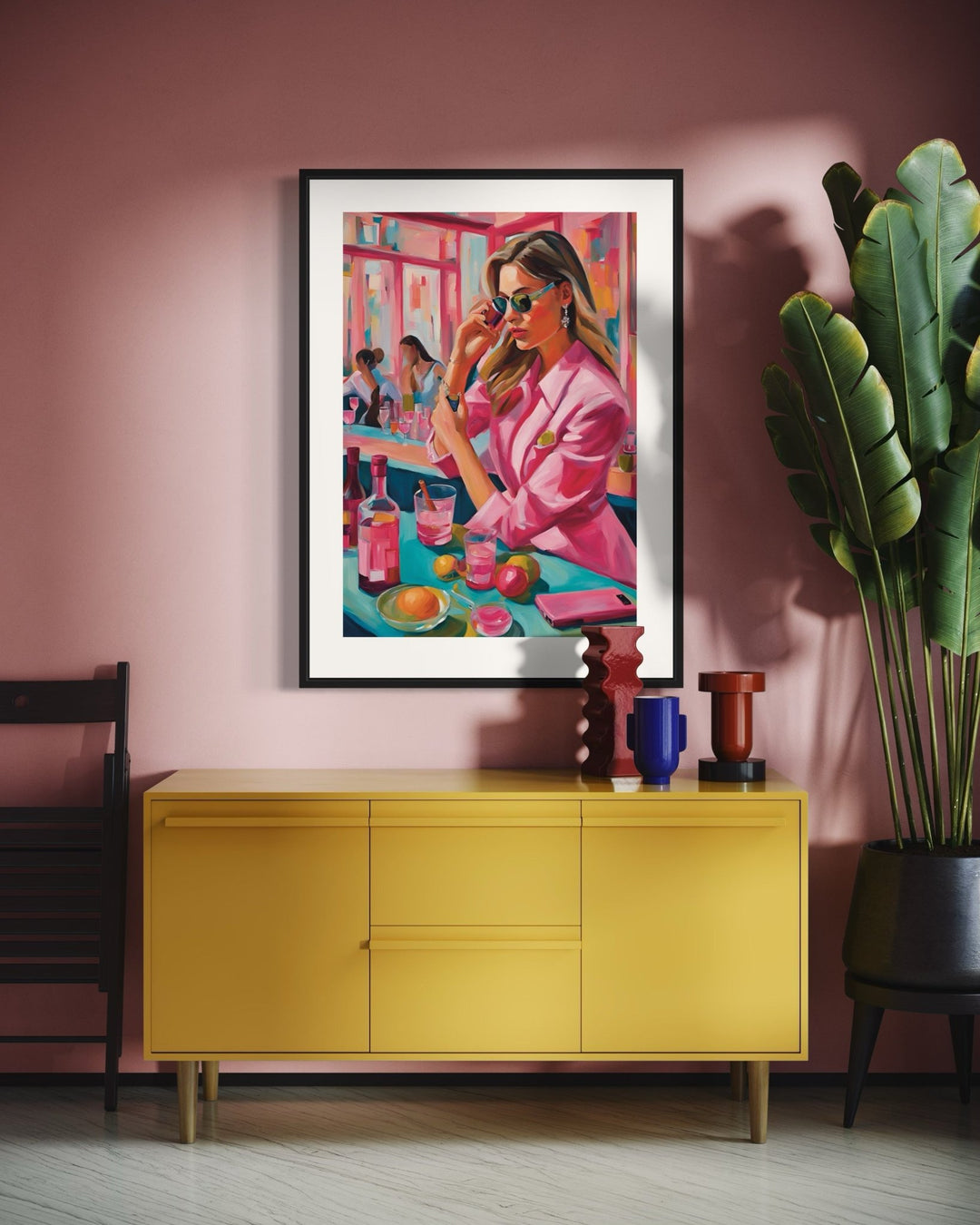 She Means Business in Pink Art Print