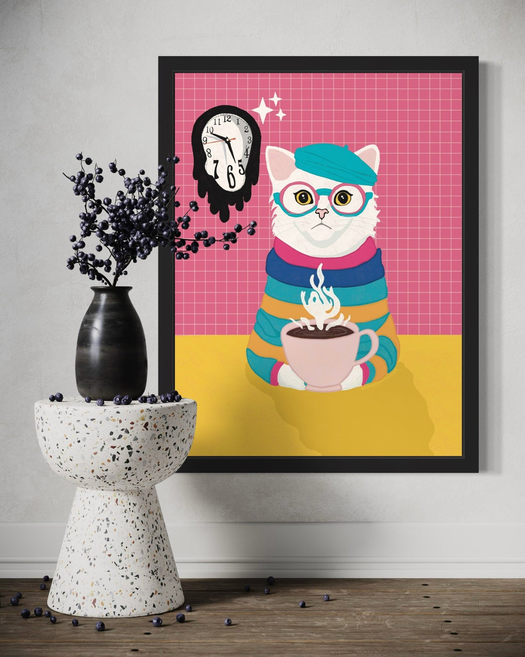 Intellectual Cat Art Print