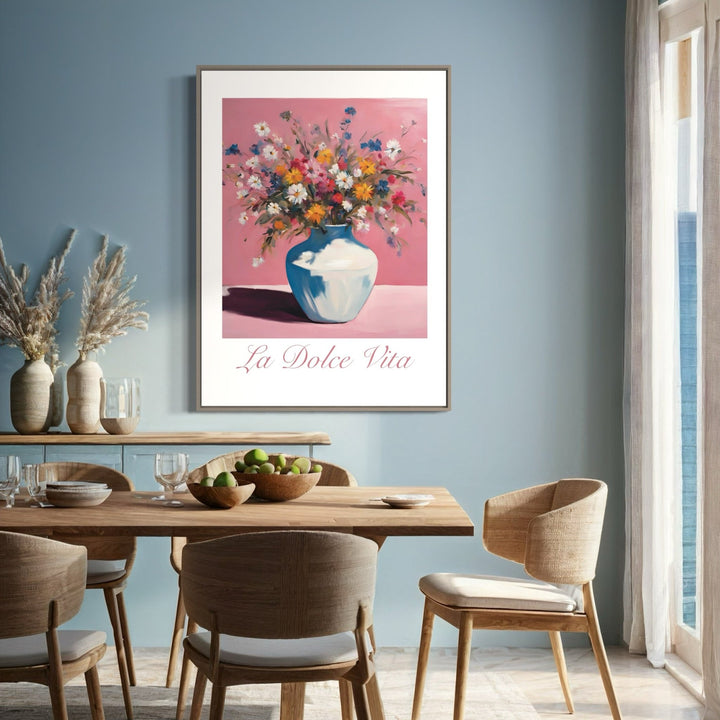 La Dolce Vita Flowers in Pink Poster