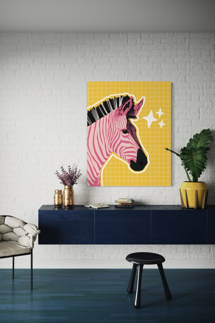 Pinky Funky Zebra Art Print