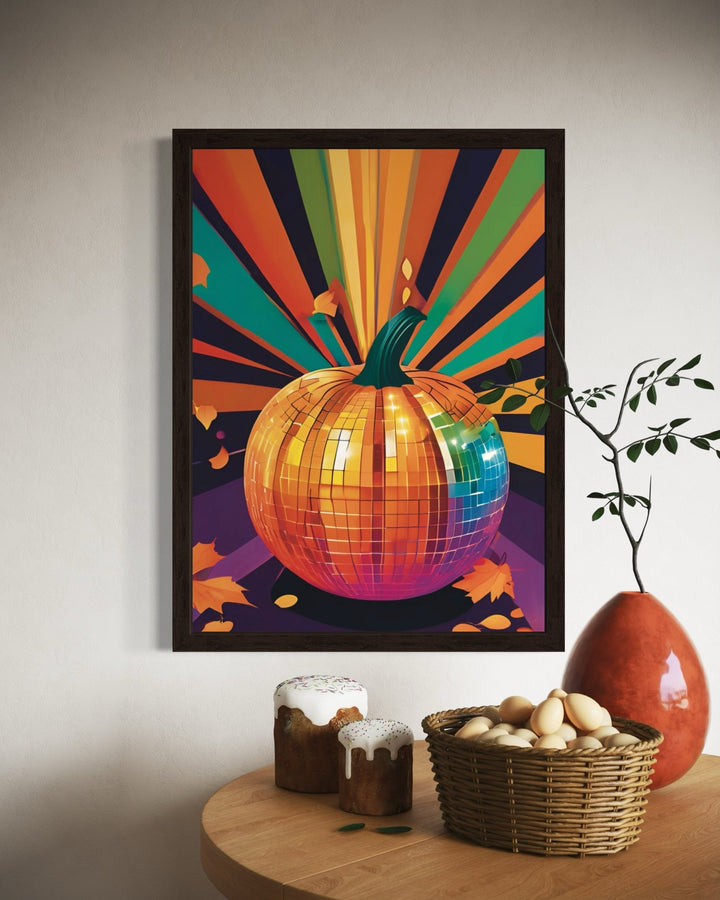 Disco Pumpkin Art print