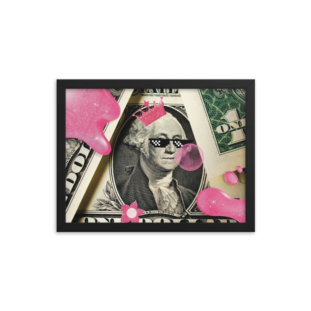 Funky Dollar Art Framed Print