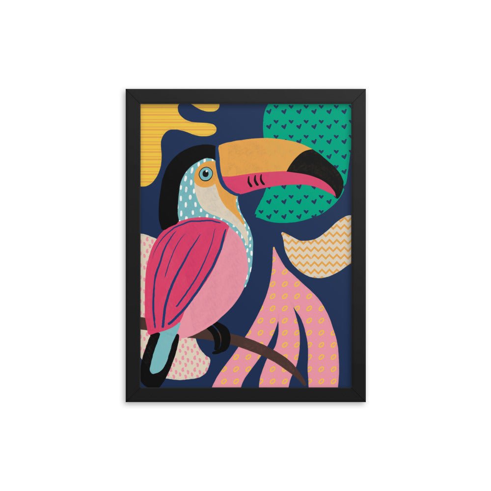 A Toucan in the Tree Framed Art Print