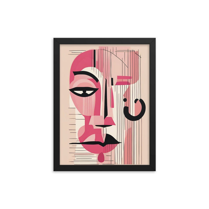 Abstract Face Framed Art Print