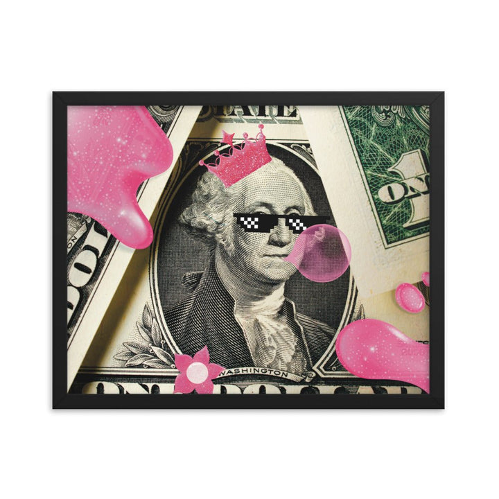 Funky Dollar Art Framed Print