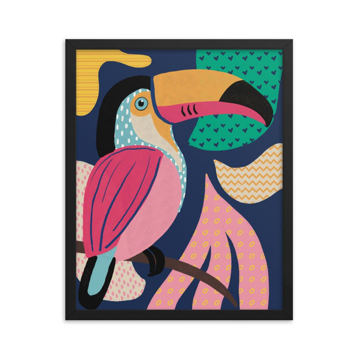 A Toucan in the Tree Framed Art Print