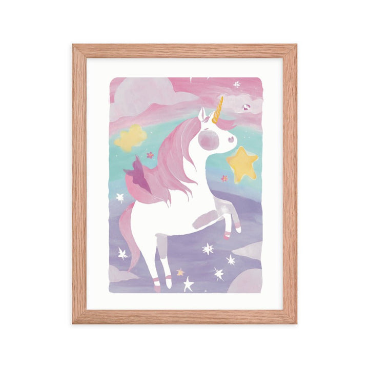 Magical Unicorn Watercolor Framed Art Print