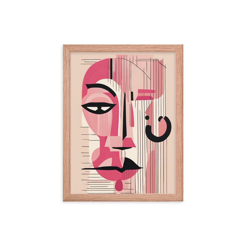 Abstract Face Framed Art Print