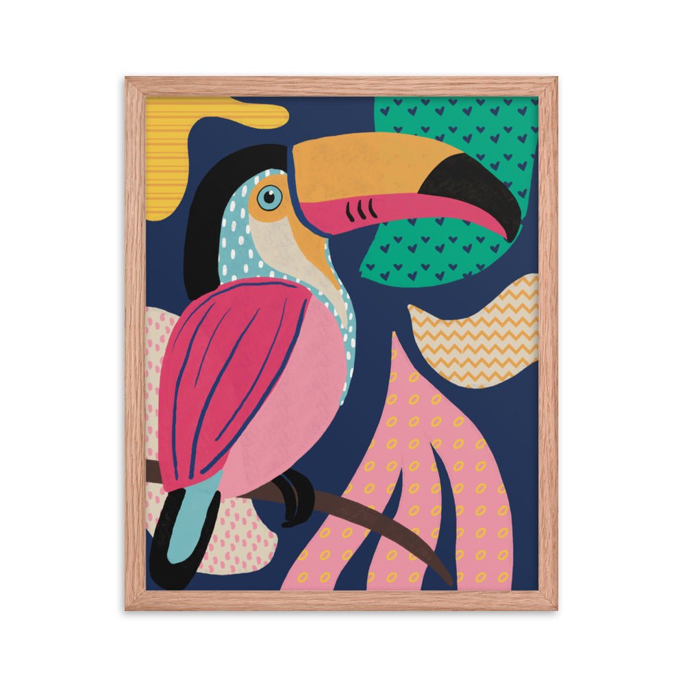 A Toucan in the Tree Framed Art Print