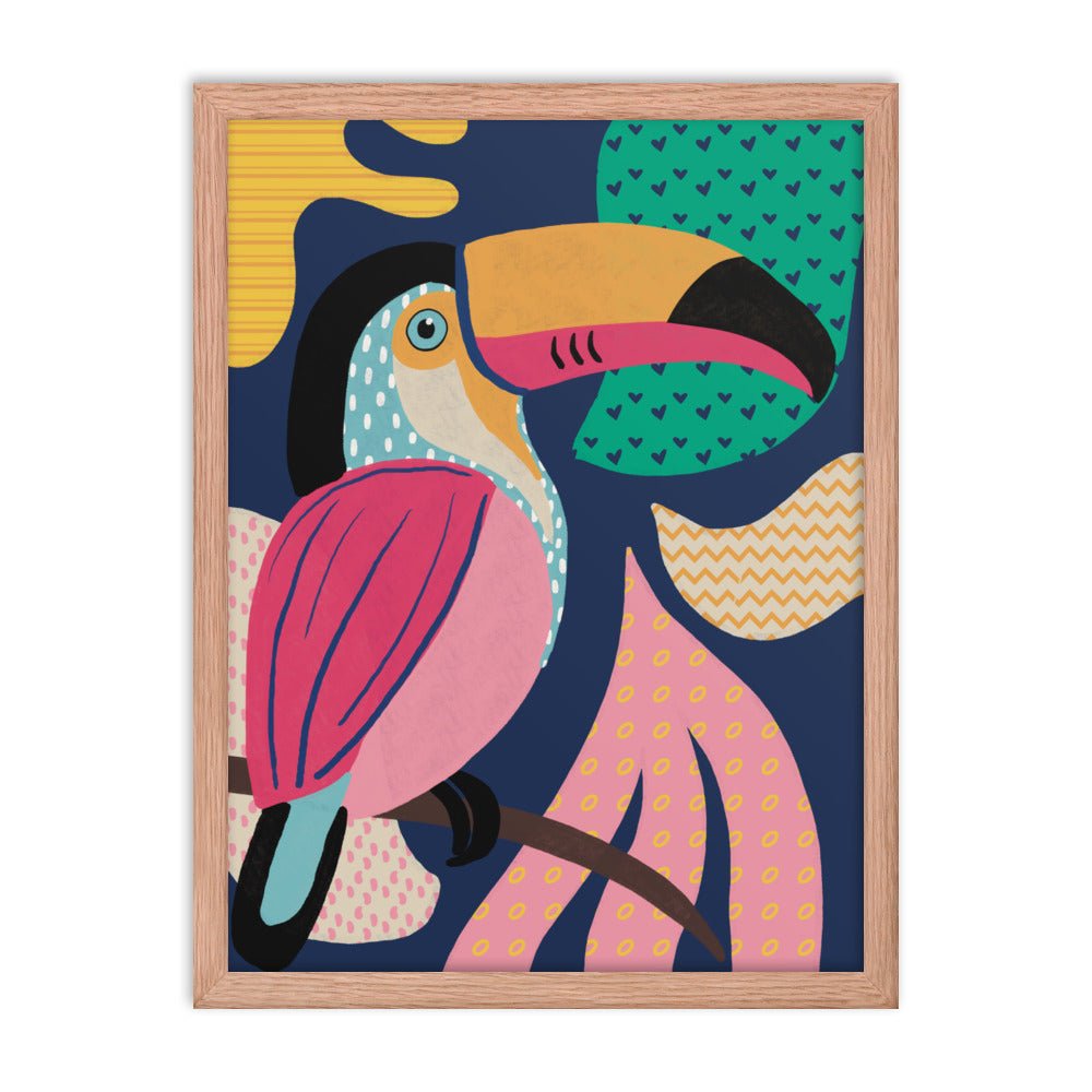 A Toucan in the Tree Framed Art Print