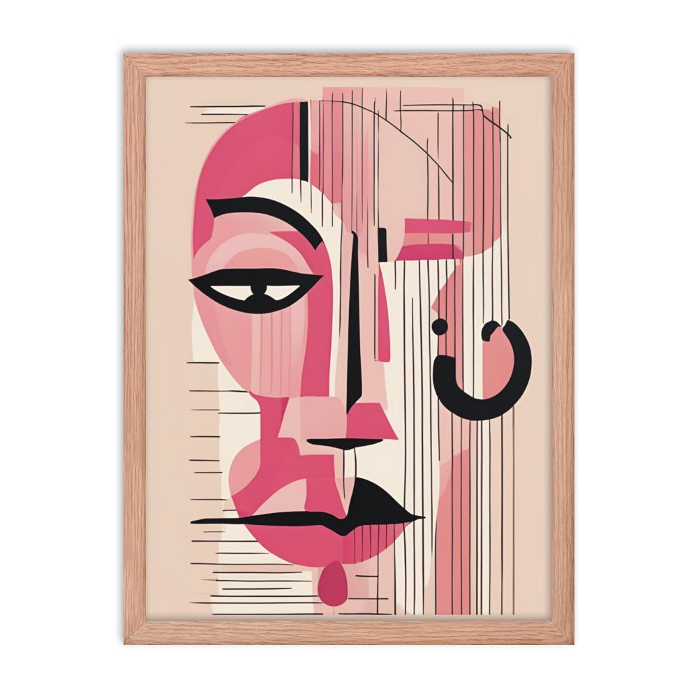 Abstract Face Framed Art Print