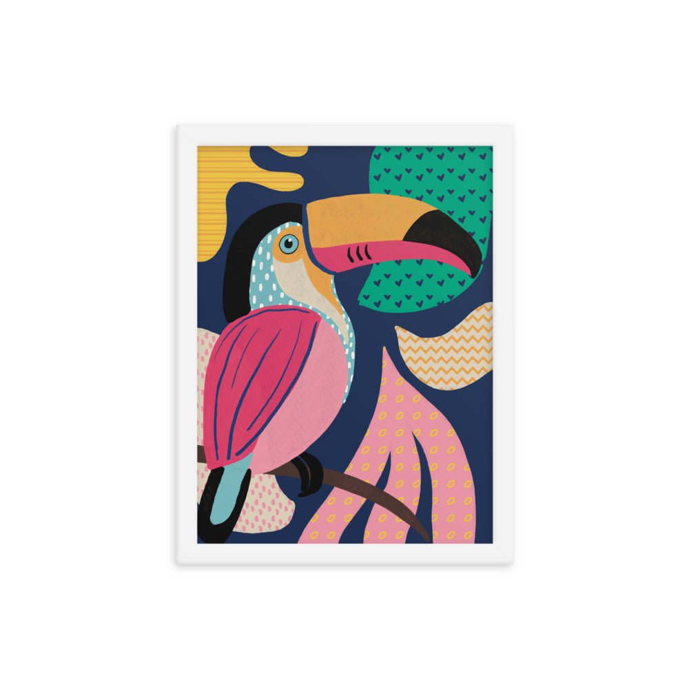 A Toucan in the Tree Framed Art Print