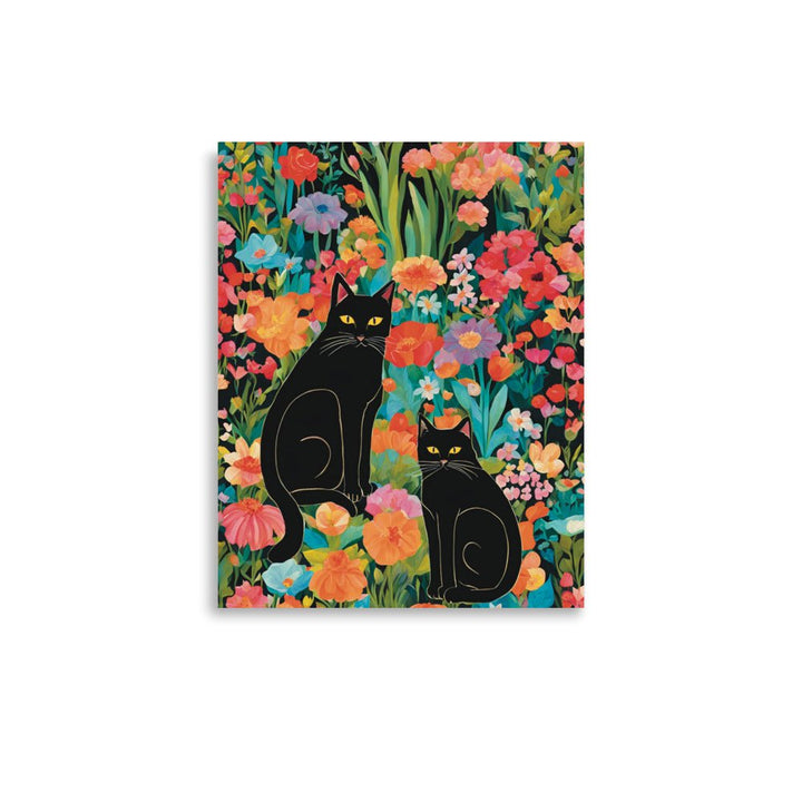 2 Cats in the Garden Art Print