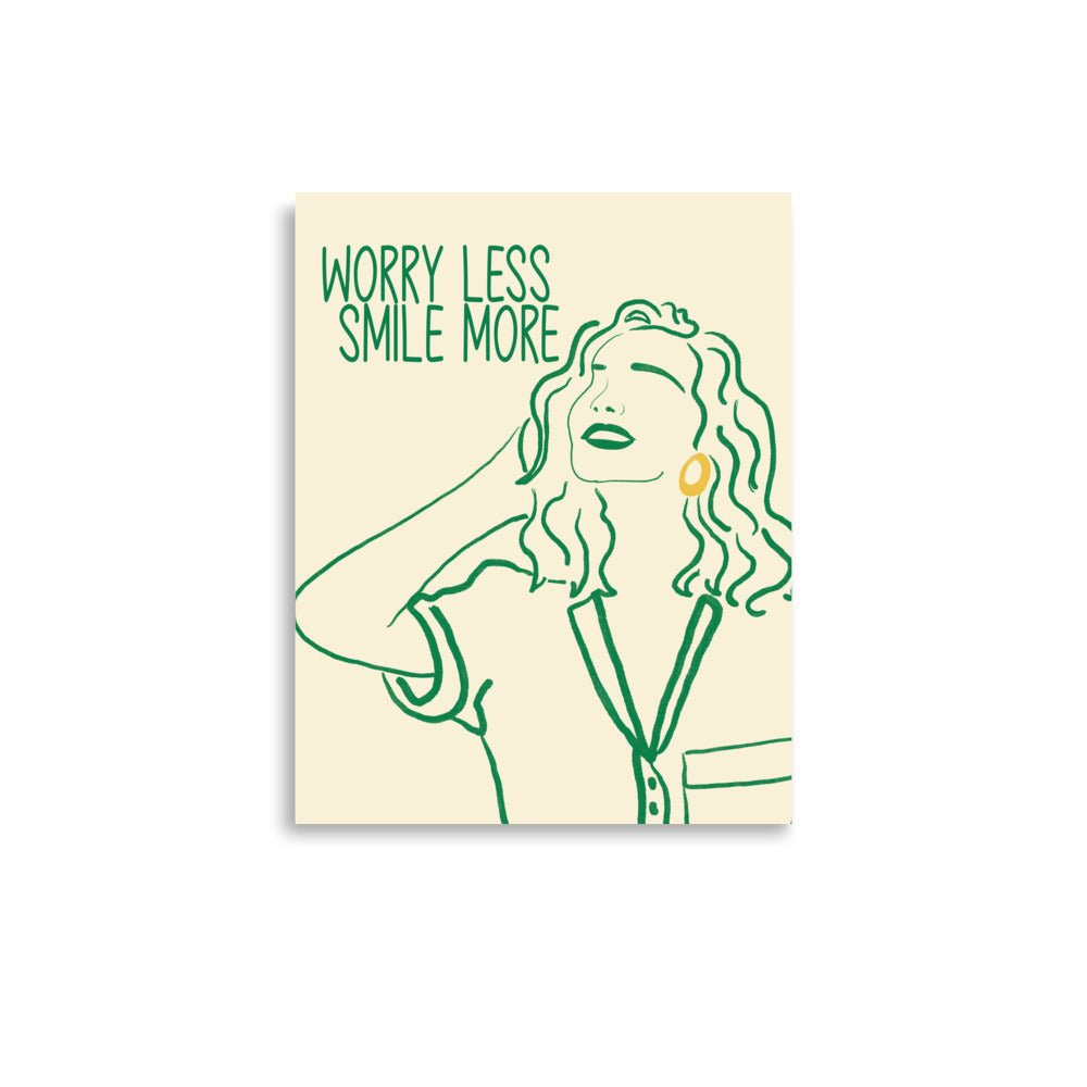 Worry Less Smile More Art Print