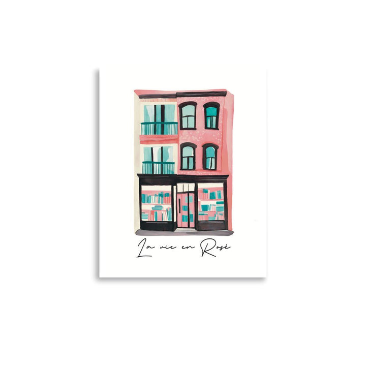 La vie en Rose Bookstore Art Print