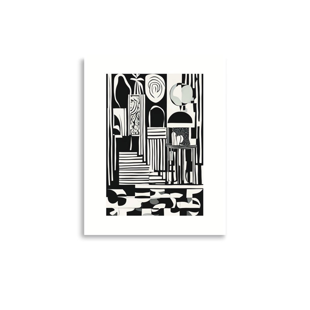 A Walk in Black and White Art Print