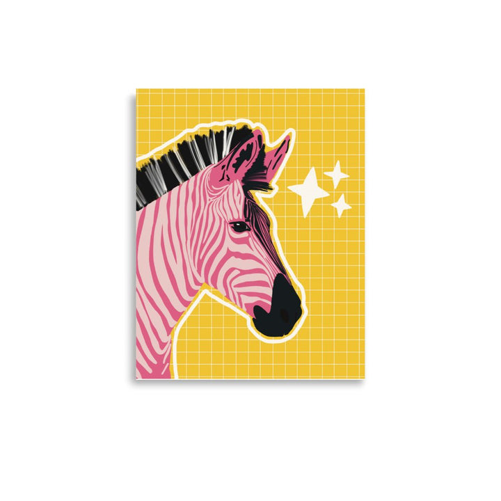 Pinky Funky Zebra Art Print