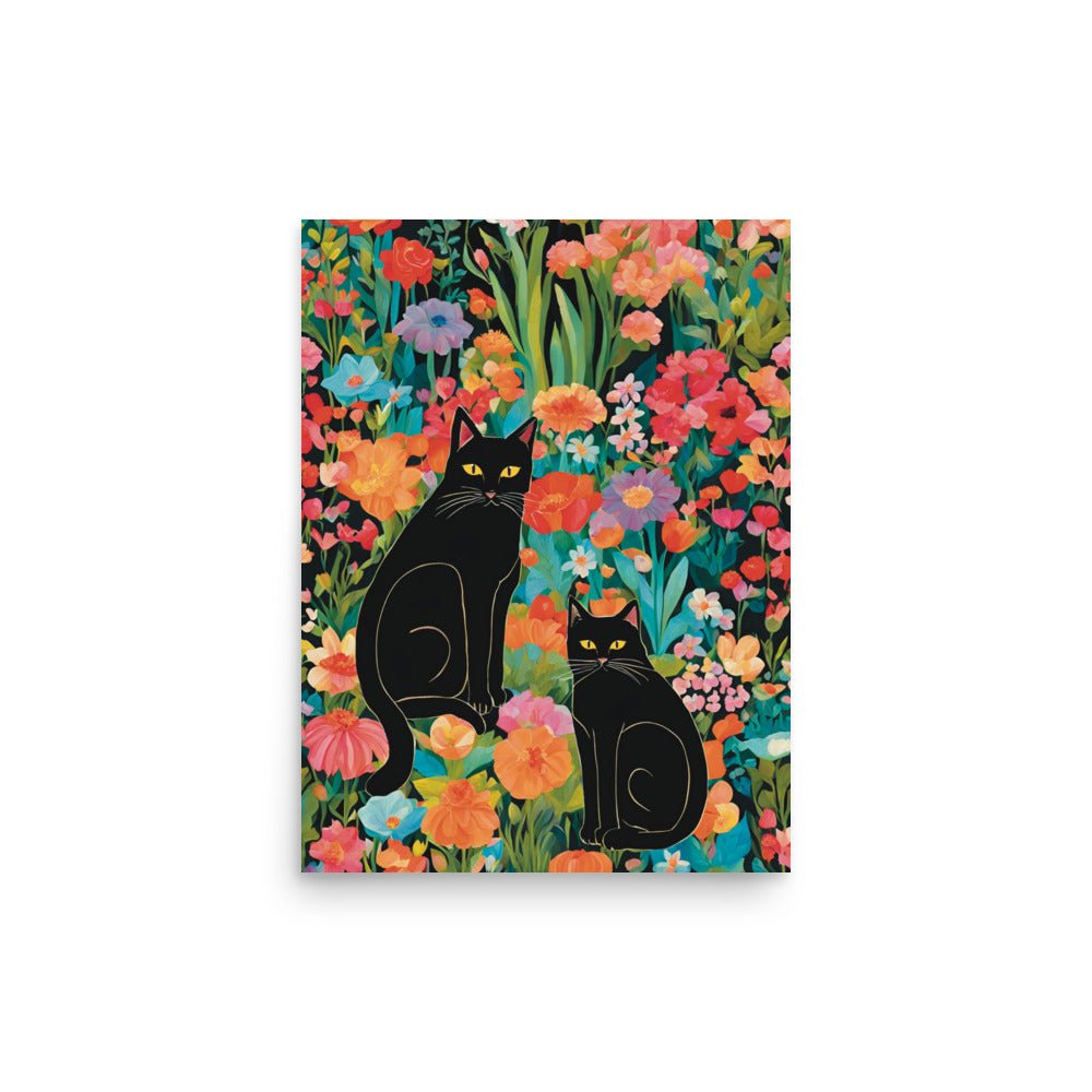 2 Cats in the Garden Art Print