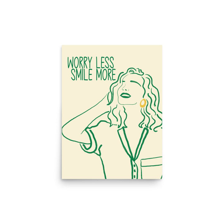 Worry Less Smile More Art Print