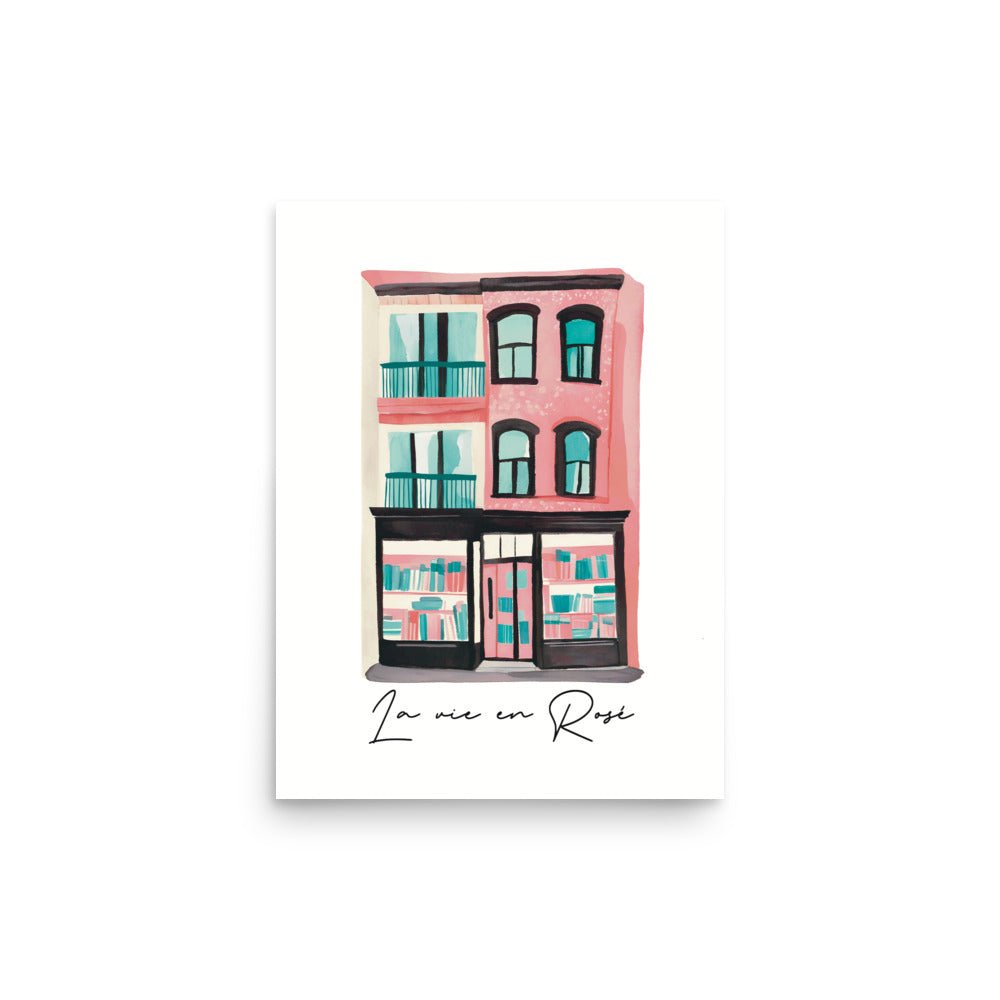 La vie en Rose Bookstore Art Print