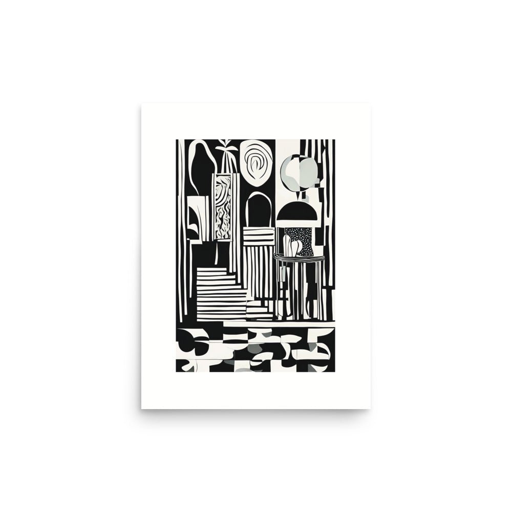 A Walk in Black and White Art Print