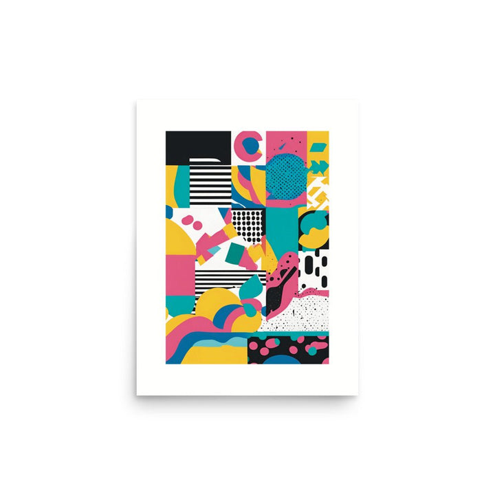 Abstract Funky Summer Colors Poster