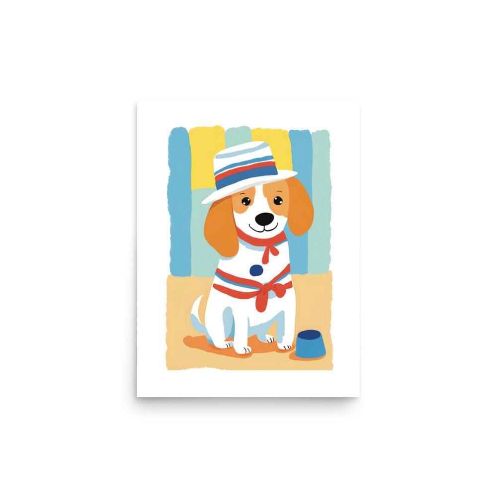 Cute Doggie with a Cool Hat Art Print