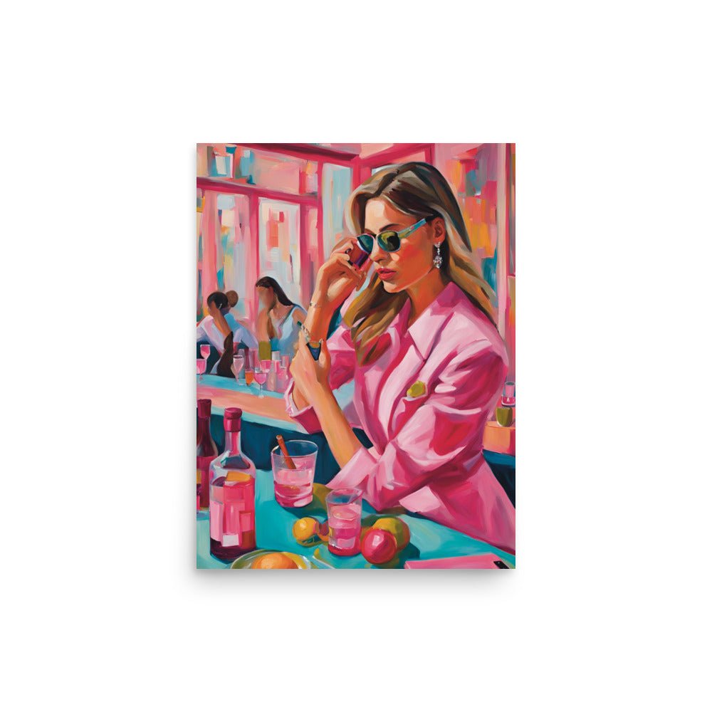 She Means Business in Pink Art Print