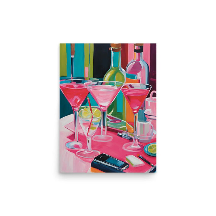 Pink Martinis Art Print