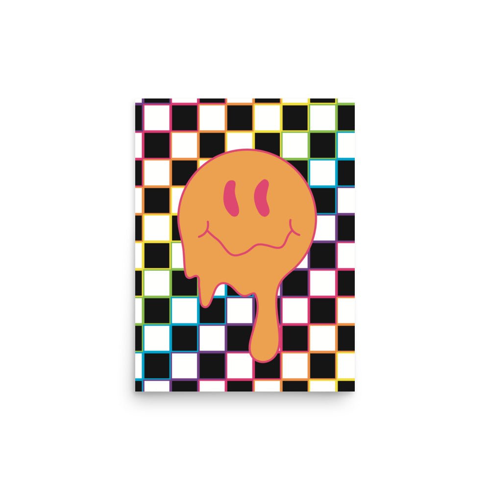 Melted, Checkered & Happy Art Print