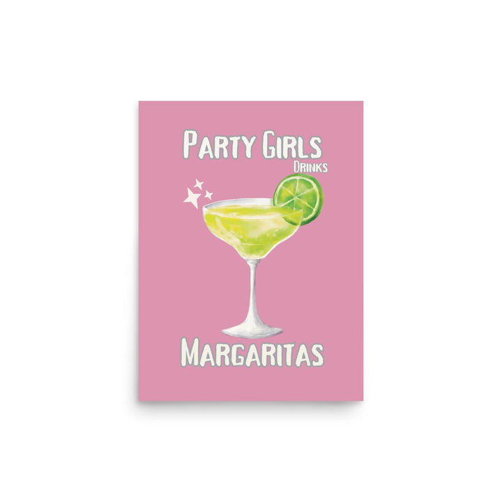 Party Girls Drink Margaritas Art Print