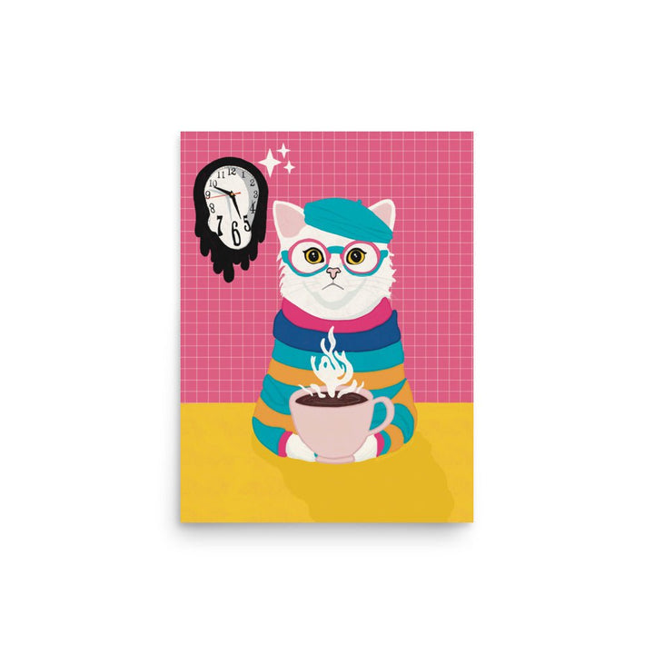 Intellectual Cat Art Print