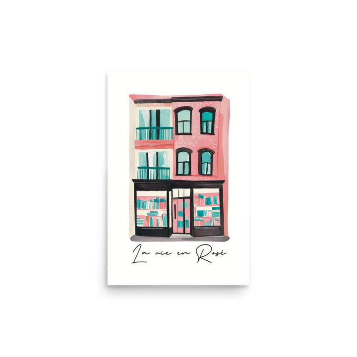 La vie en Rose Bookstore Art Print