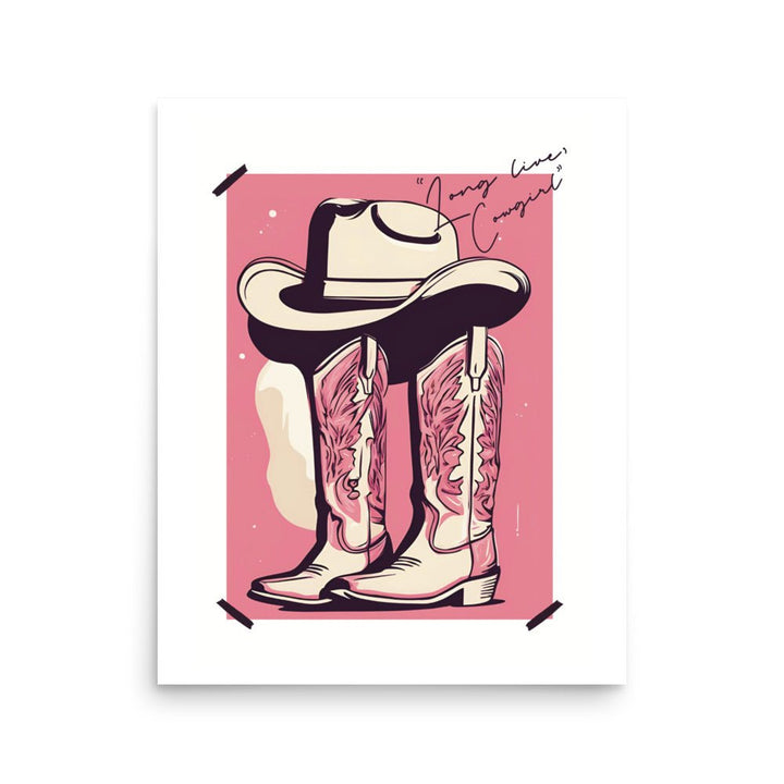 Long Lives the Cowgirl Art Print