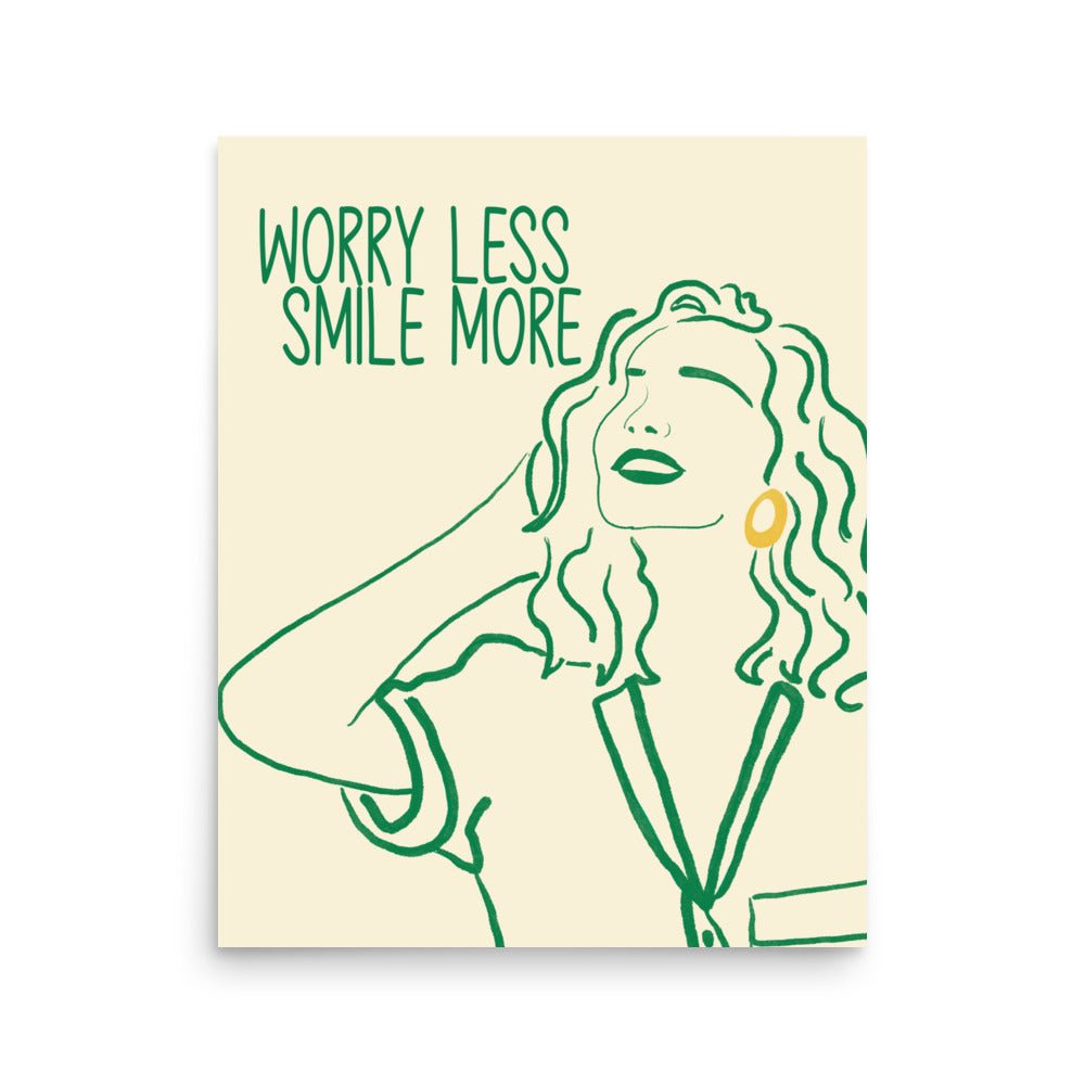 Worry Less Smile More Art Print