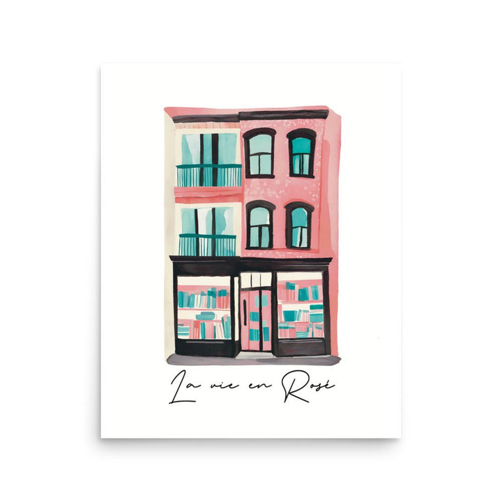 La vie en Rose Bookstore Art Print