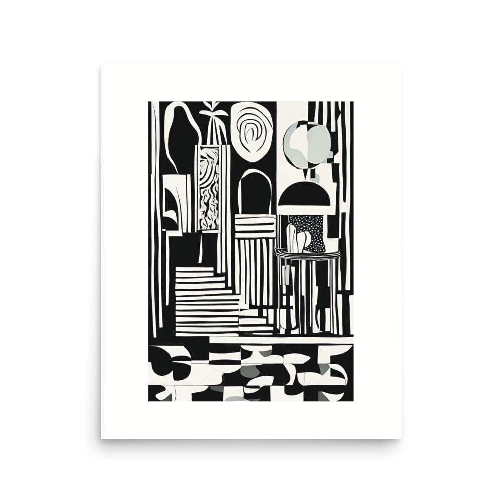 A Walk in Black and White Art Print