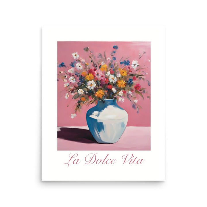 La Dolce Vita Flowers in Pink Poster