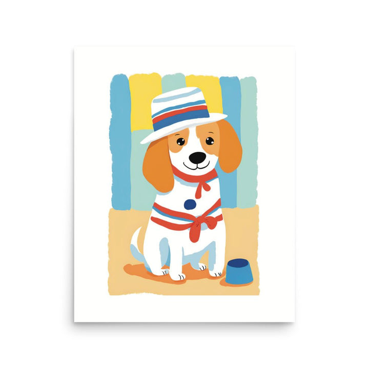 Cute Doggie with a Cool Hat Art Print